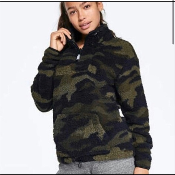 PINK Victoria's Secret Sweaters - COPY - Victoria’s Secret PINK Camo Sherpa